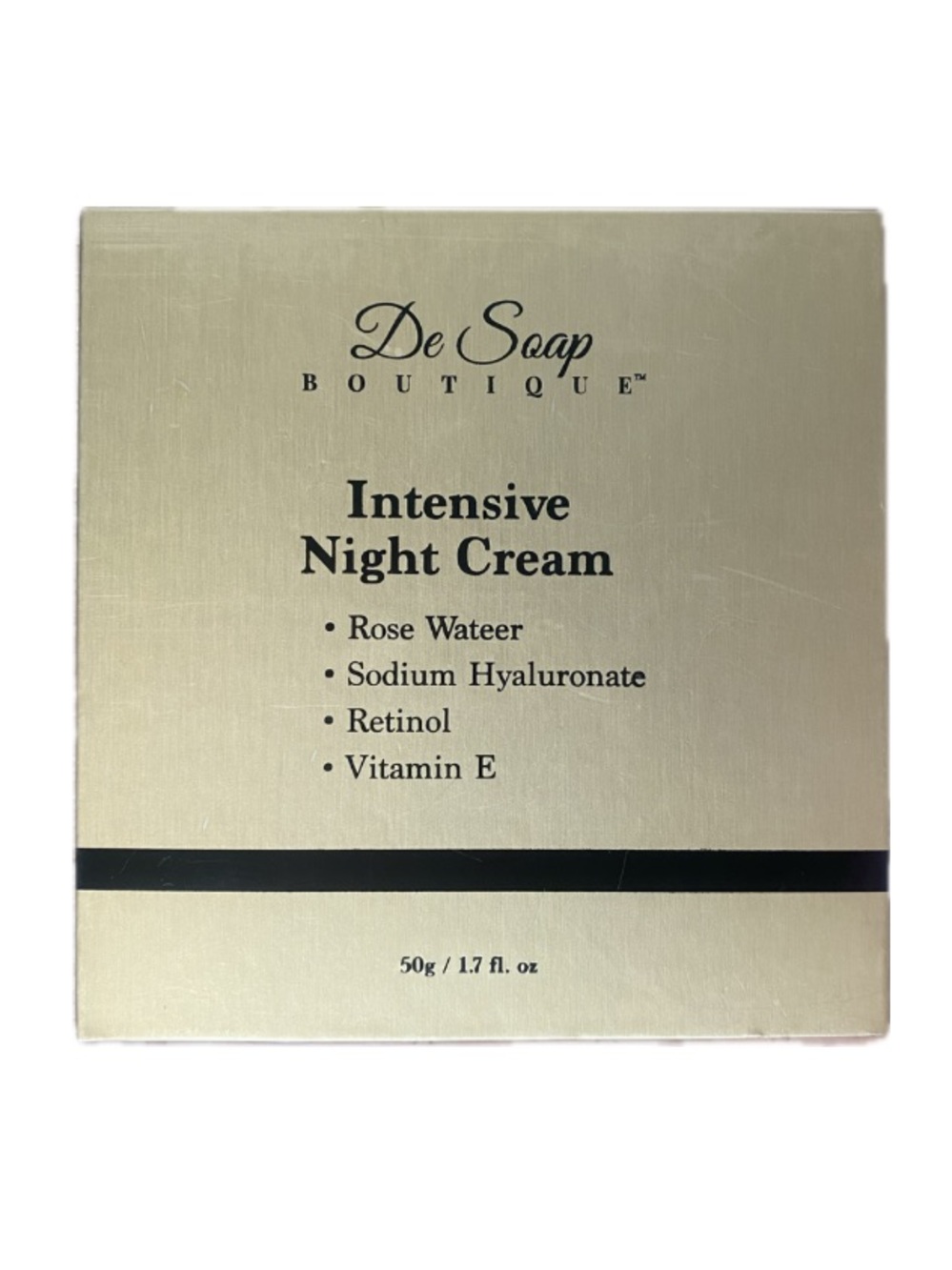 De Soap Boutique Intensive Night Cream, 50g (1.7 fl oz) - New In Box